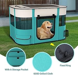 Foldable-Pet-PlaypenPortable-Dog-Cat-Crate-Pet-Kennel-Tent-puppy-playpen-indoor-Free-Carrying-CaseOutdoor-Travel-Use-Camping-for-Small-Large-DogsCatsanimalsLarge - Cucciolini Doodles   Foldable-Pet-PlaypenPortable-Dog-Cat-Crate-Pet-Kennel-Tent-puppy-playpen-indoor-Free-Carrying-CaseOutdoor-Travel-Use-Camping-for-Small-Large-DogsCatsanimalsLarge