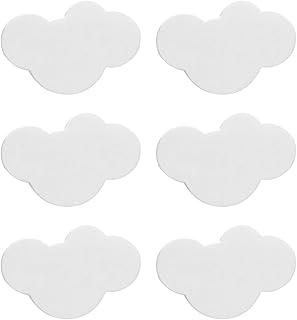 Wolfbush Pomelli per cassetti, 6Pcs Bambini Manicotto di plastica Morbido di plastica di Sicurezza del PVC della Stanza da Bagno del PVC - Nube Bianca