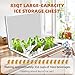Drop in Ice Chest 304 Stainless Steel, 28x18x17 Inch Built-in Ice Cooler Bin with Drain, for Outdoor Kitchen Bar Counter Party Commercial Use