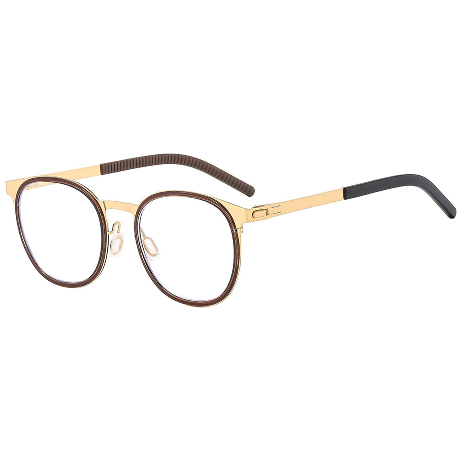 Bsreyeop Blue Light Blocking Glasses for Women Men Computer Round Eyewear Anti Eyestrain & UV Glare for Gaming & Reading