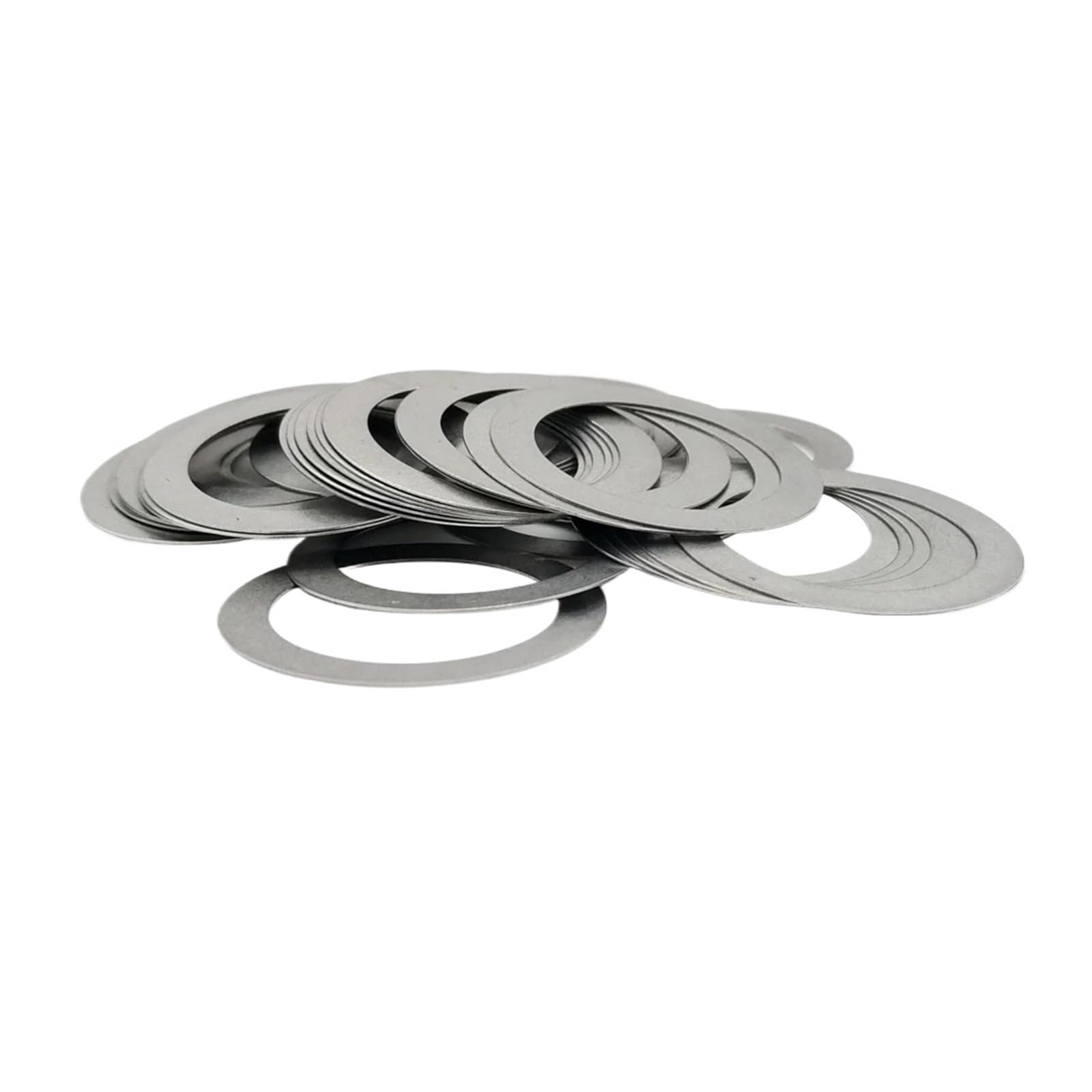 Arandelas planas de acero inoxidable, cuña de ajuste y arandelas planas DIN988 de acero inoxidable SUS304, paquete de 1710 tamaños múltiples(50Pcs M15x24x0.1)