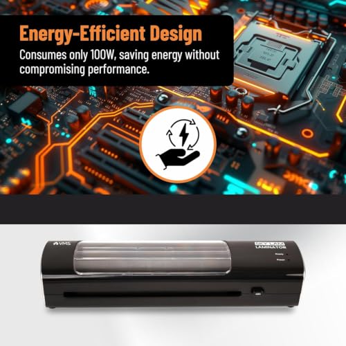 Image of VMS Skylam A4 Lamination Machine | Hot Lamination | 3-5 Min Warm-Up | Transparent Window | Jam Release Button | Photos, ID Cards, Documents & Certificates