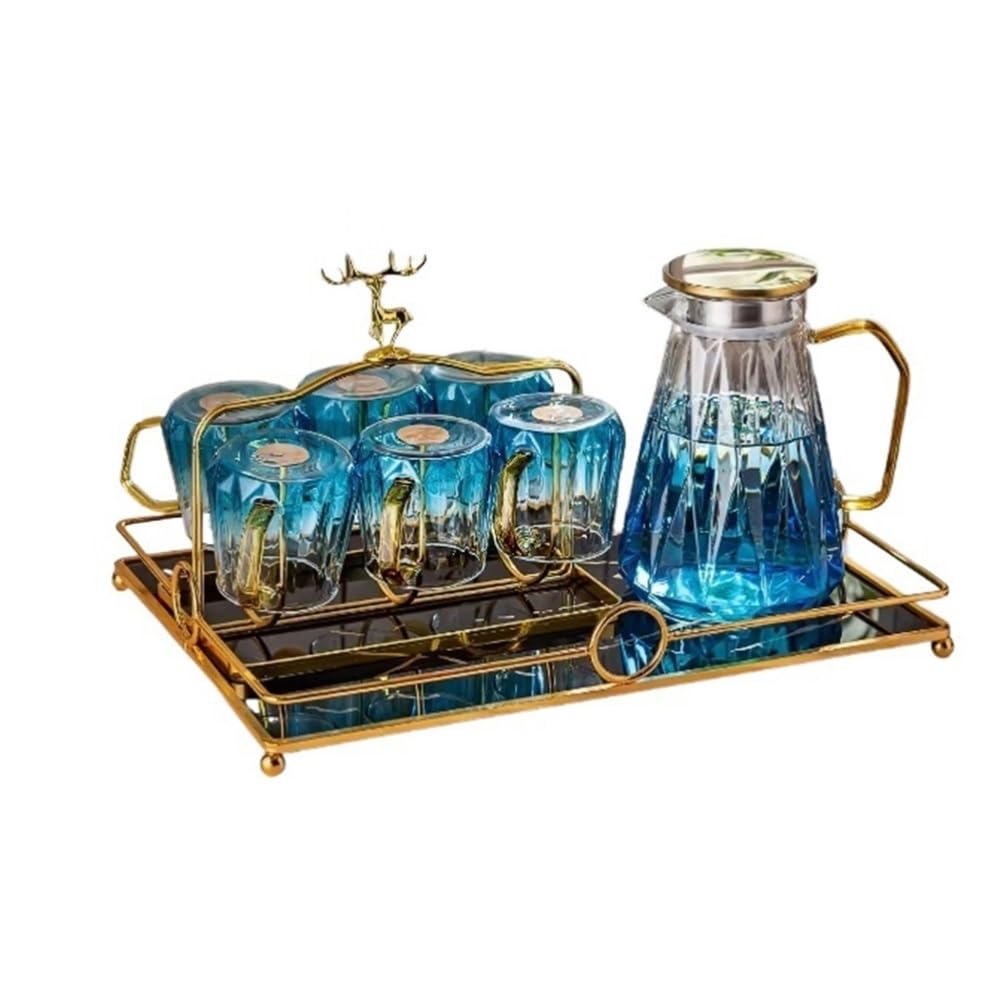 Trinkgeschirr Glas-Kaltwasserkessel, Wasserbecher, Wasserkocher | Obst-Teekannen-Set