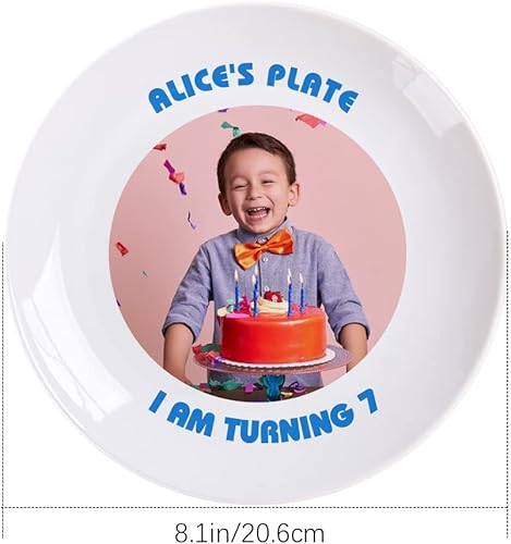 Miniatura 10 de Plato de cena personalizado de cerámica con foto personalizada con logotipo de imagen, texto, regalos conmemorativos personalizables para