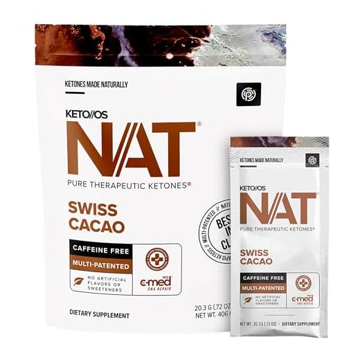 Keto//OS NAT® Swiss Cacao – Caffeine Free - Exogenous Ketones - Supplement for Men and Women (20 Count)