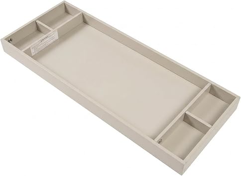dadada Baby Changing Tray Universal Table Topper for 48" Dressers Fits Models Austin, Central Park, and Lala 6-Drawers - Fits Standard Changing Pad Sturdy & Easy to Assemble - Almond Milk