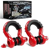 AUTMAXIN D Ring Shackles 3/4" Shackle (2 Pack) - 58,000Ibs Break Strength with 7/8" Anti-Loose Secur