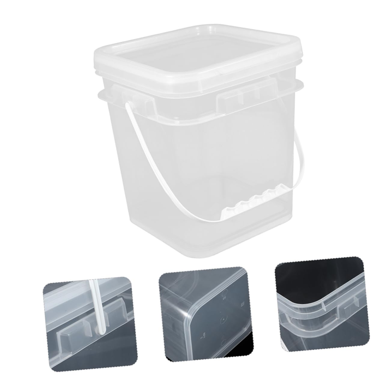 PRETYZOOM 6piezas Cubeta De De Transparente De Contenedores Portátiles para Almacenamiento De y