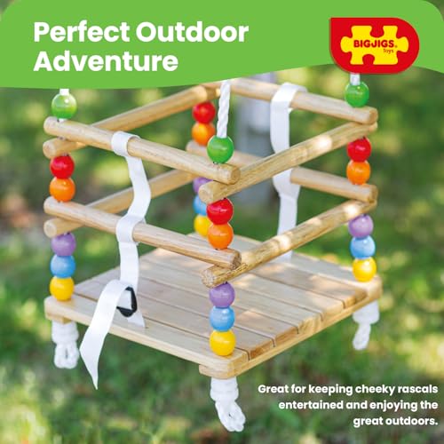 Balançoire en bois pour bébé pour des après-midis de jeu au jardin - 6