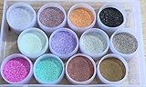 Natural Gemstone FINE Crushed - Set of 12, with EPOXY Resin & Hardener, for Jewelry, Resin Art, Inlay