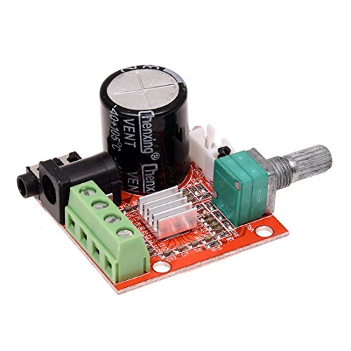 SODIAL(R) Mini amplificador estereo de audio Hi-Fi 2x10W PAM8610 Modulo de clase de doble canal D