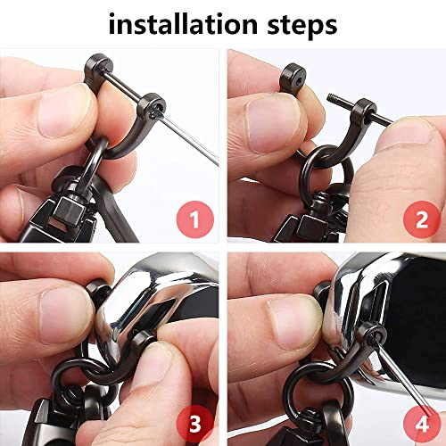 Porwayse Genuine Leather Car Keychain Compatible Mercedes Benz Amg A-Class C-Class E-Class S G63 Cls Clk Gle Glc Gls Gle,Car Key Chain For Men And Woman Key Ring #TOP3