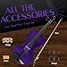Ceciliec 16 Inch Acoustic Viola Set, Beginner Handmade Varnish Solid Wood Viola for Adults, Students, Musical Instrument Viola Set with Case, Bow, Rosin, Bridge and Strings,Purple