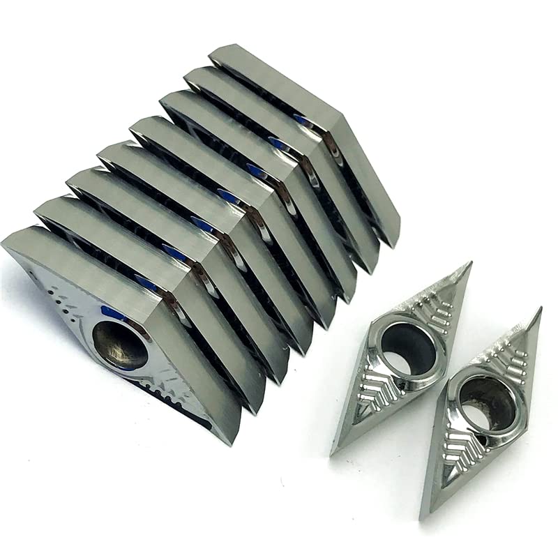10 insertos de carburo VCGT160402 AK H01 para torno CNC miniatura 1