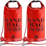RunNico 2 Set 20L 500D Sand Anchor for Floating, 2 in 1 PWC Jetski Anchor Kit with Adjustable Buoy, Waterproof Dry Bag for Water Sports Jet Ski Kayaks Boat Watercraft and Canoe