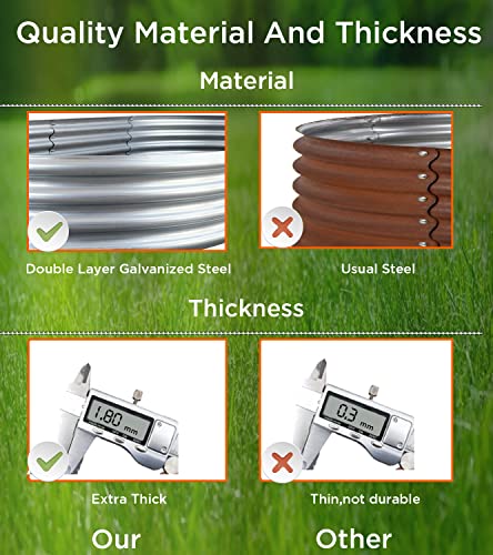 Dectonix 4X2X1Ft Raised Garden Bed Kit Outdoor Large Metal Raised Planter Boxs Outdoor, Extra-Thick Metal Raised Garden Beds For Gardening #TOP2
