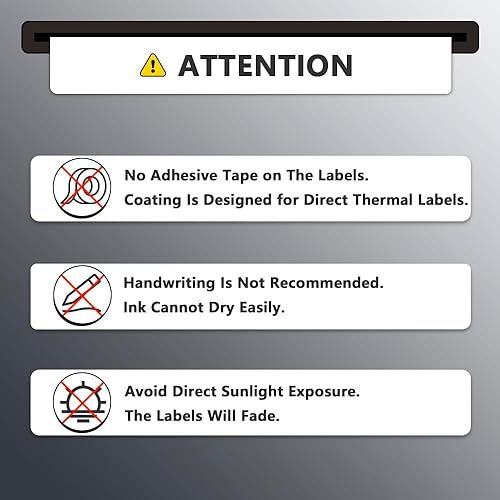 Miniatura 6 de BETCKEY - Etiquetas de código de barras y dirección UPC de 125 x 1 pulgada compatibles con impresora de etiquetas Zebra  Roll adhesivo de alta