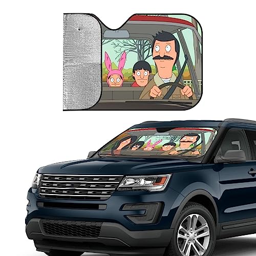 Anime Car Windshield Sun Shade, Cartoon Foldable Auto Car Sun Shade Windshield Covers Cute Car Front Window Sunshade For Car Suv Trucks Vans Blocks Uv Rays - Keep Your Vehicle Cool #TOP3