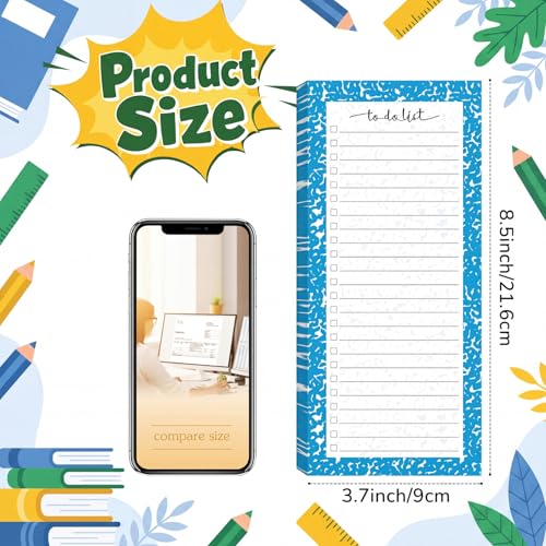 Image of Censen 10 Pack 500 Sheets to Do List Notes Daily Checklist Notepad with 50 Sheets Undated Memo Pad Color Block Shopping List Weekly Plan Notepad Organizer Planners(Colorful,Marble) | Note Book 516 Sheets Colorful Memo Pad Office School Supplies Planner Shopping Weekly Plan Task Organizer Tear-off Design