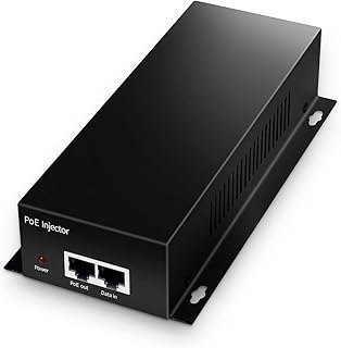 Gigabit PoE+ Injector, 90W 802.3af/at/bt 1000Mbps, Plug & Play, Desktop/Wall-Mount Metal, Distance Up to 100 Meters (328 ft.)