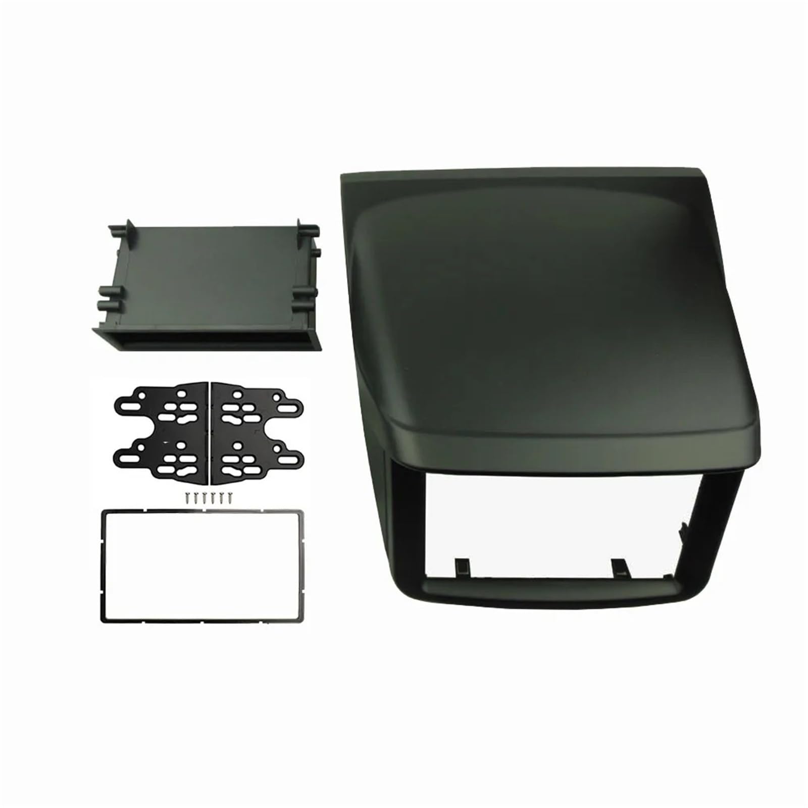 Fascia Marco Radio Coche Panel Estéreo Y DVD Radio Fascia DIN Simple/Doble, Kit Ajuste Instalación Montaje Tablero para Mitsubishi, para Pajero Sport, para Triton L200