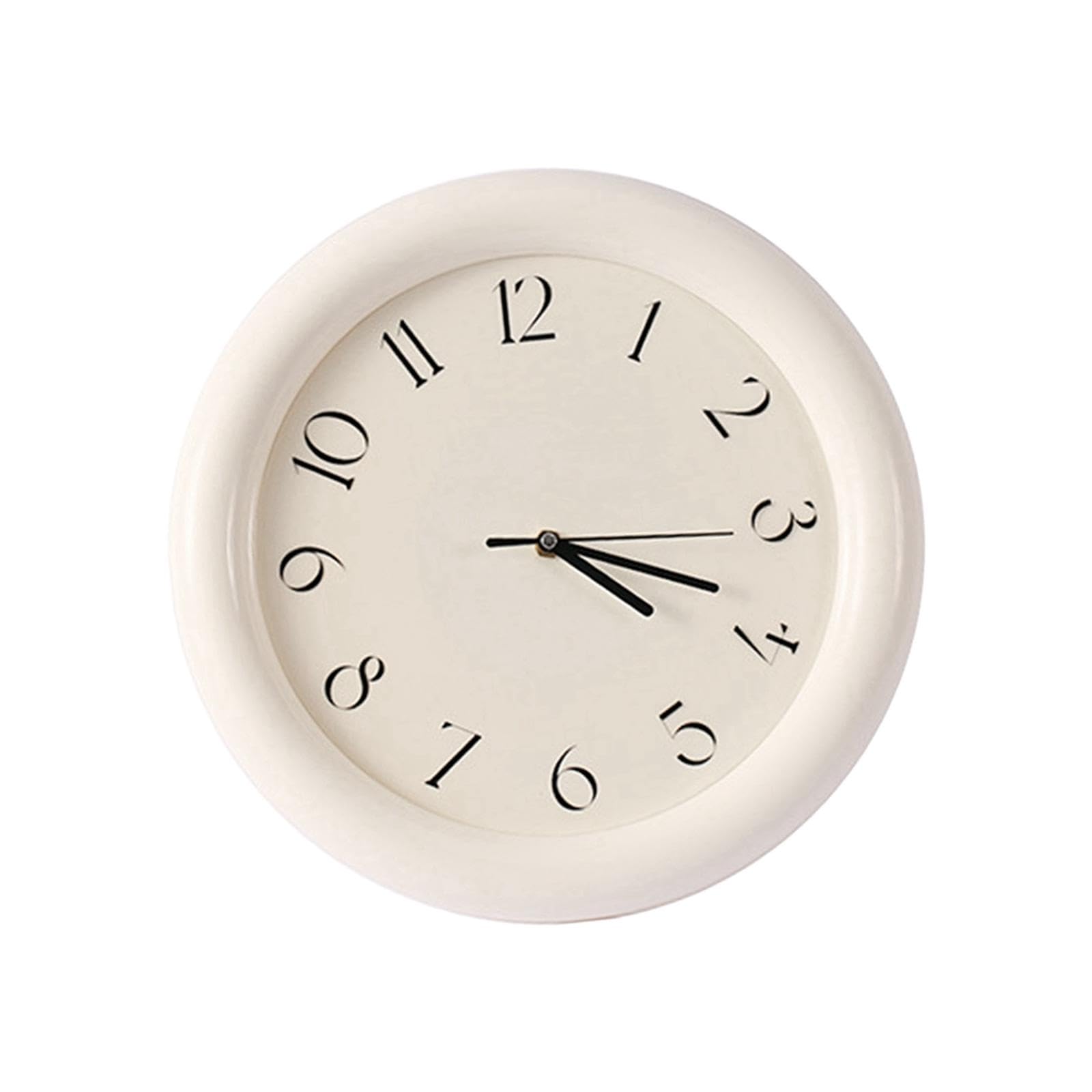 Horloge murale moderne et silencieuse ronde blanche cuisine et maison
