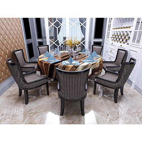 Zxawt Antique Wooden Round Tablecloth,Old Brown Hardwood Wooden Planks Western American Style Rustic Farmhouse Plank Grunge Lodge Garage Loft Natural Rural Graphic Artsy Vintage Home Décor 70” Inch #TOP1