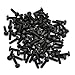 Electronics-Salon 100pcs M3 x 10mm Nylon Machine Screw, Black, Combination Phillips-Slotted Drive, Pan Head, Metric