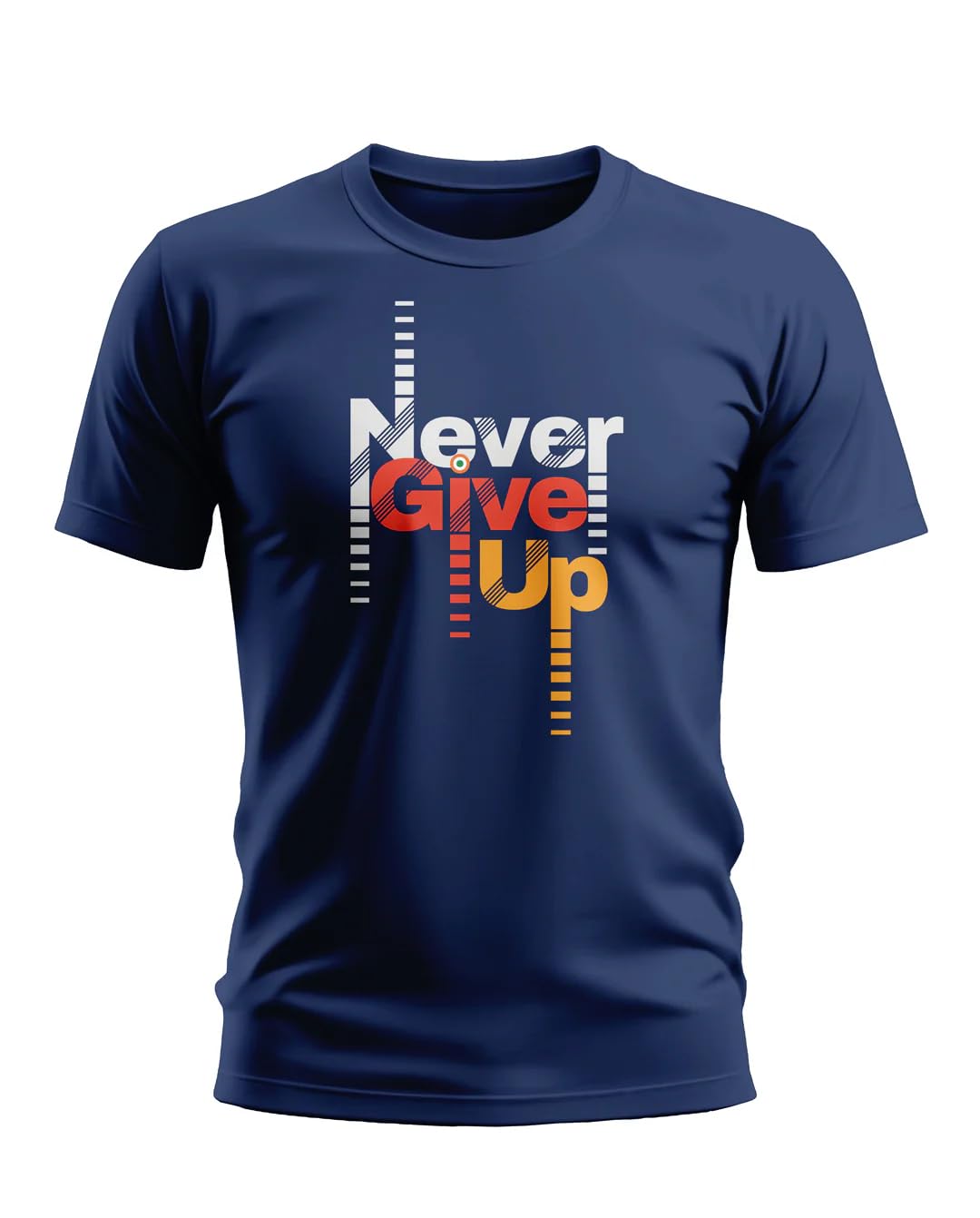 warriorworld Men's Never Give Up Printed Cotton T-Shirt | Inspirational Motivational Quote T-Shirt-picture-20