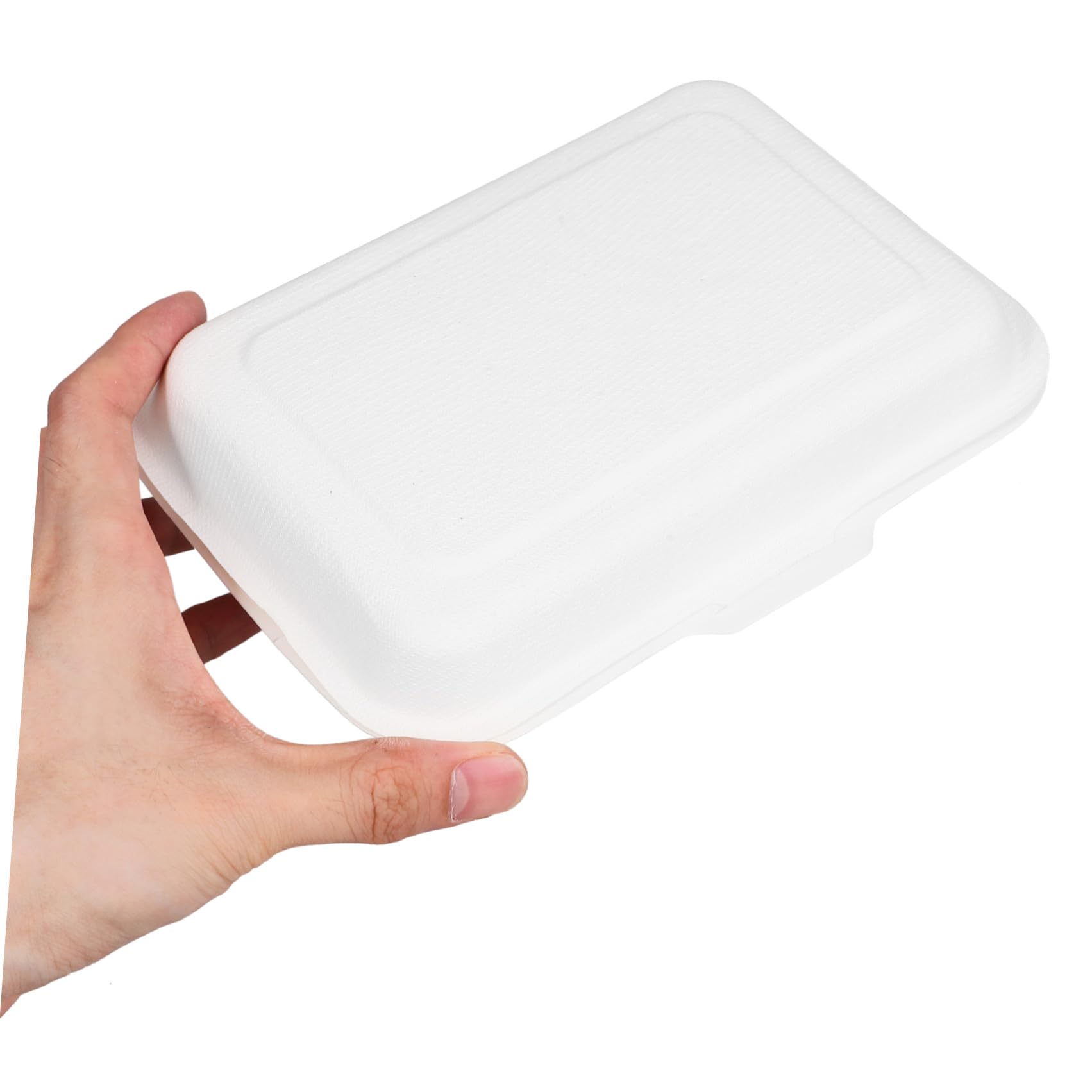 Abaodam Contenitori Usa e Getta Biodegradabili per Cibo da Asporto 600ml in Carta Bianca, Confezione da 50 Pezzi, Scatole Multiuso Facili da Trasportare per Pranzi e Dolci