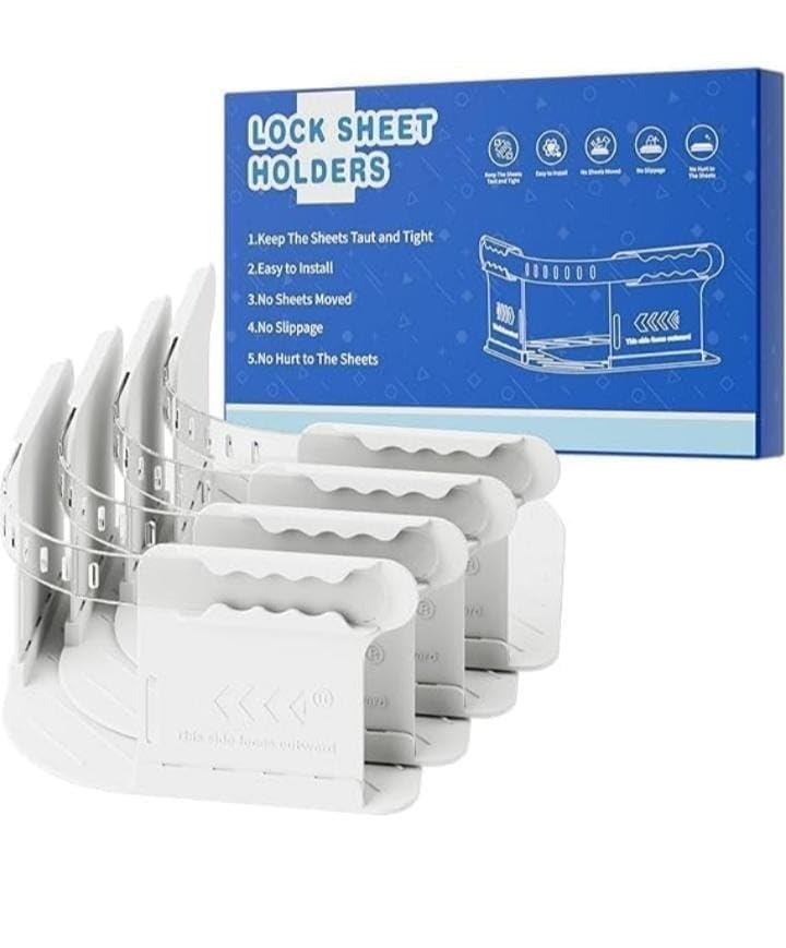 Adjustable Bedsheet Holder Elastic Bed Sheet Fastener Clips Mattress Sheet Grippers for Bed Sheet Corner Holder Wrinkle Free Bedding Organizer-image-26