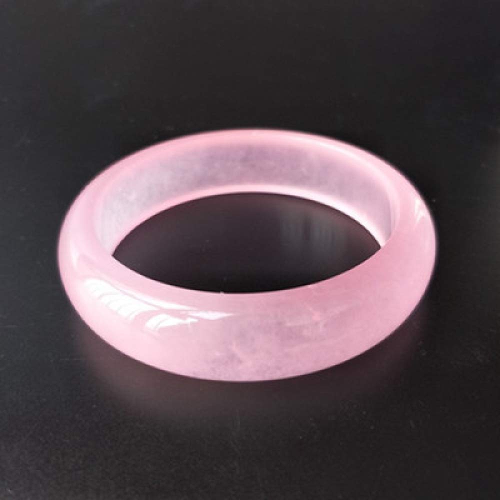 LYGBAOFUL Pulsera para Mujer, Brazaletes para Mujer, Pulsera de Jade de cuarcita Rosa, Jade Moderno y Exquisito, Adecuado como joyería para Mujer, 54-62 mm, 58 mm,