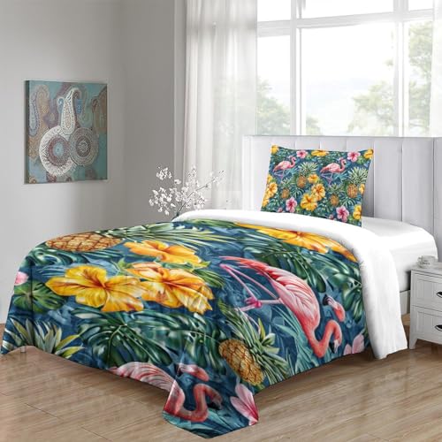 Housse de couette 3D facile d'entretien et parure de lit douce avec zip