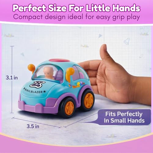 Image of Toy Imagine Kids Friction Car Set Pack of 12 - Push and Go Cars with Moving Bonnet & Driver | Perfect Birthday Return Gifts, Party Favors & Gift Set for Boys & Girls