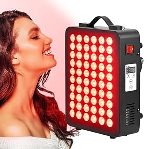 Topcupro Red Light Therapy for Body Face, 660nm Red Light 850nm Near-Infrared Light Therapy, Dual-Chip High Power Red Light Therapy Panel at Home,60 LED Model
