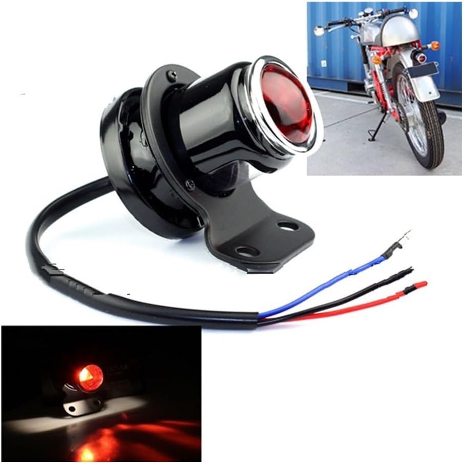 ブレーキライトターンシグナルランプ オートバイ LED &amp; 電球テールライトクラシックルーカスレプリカストップテールライトハ