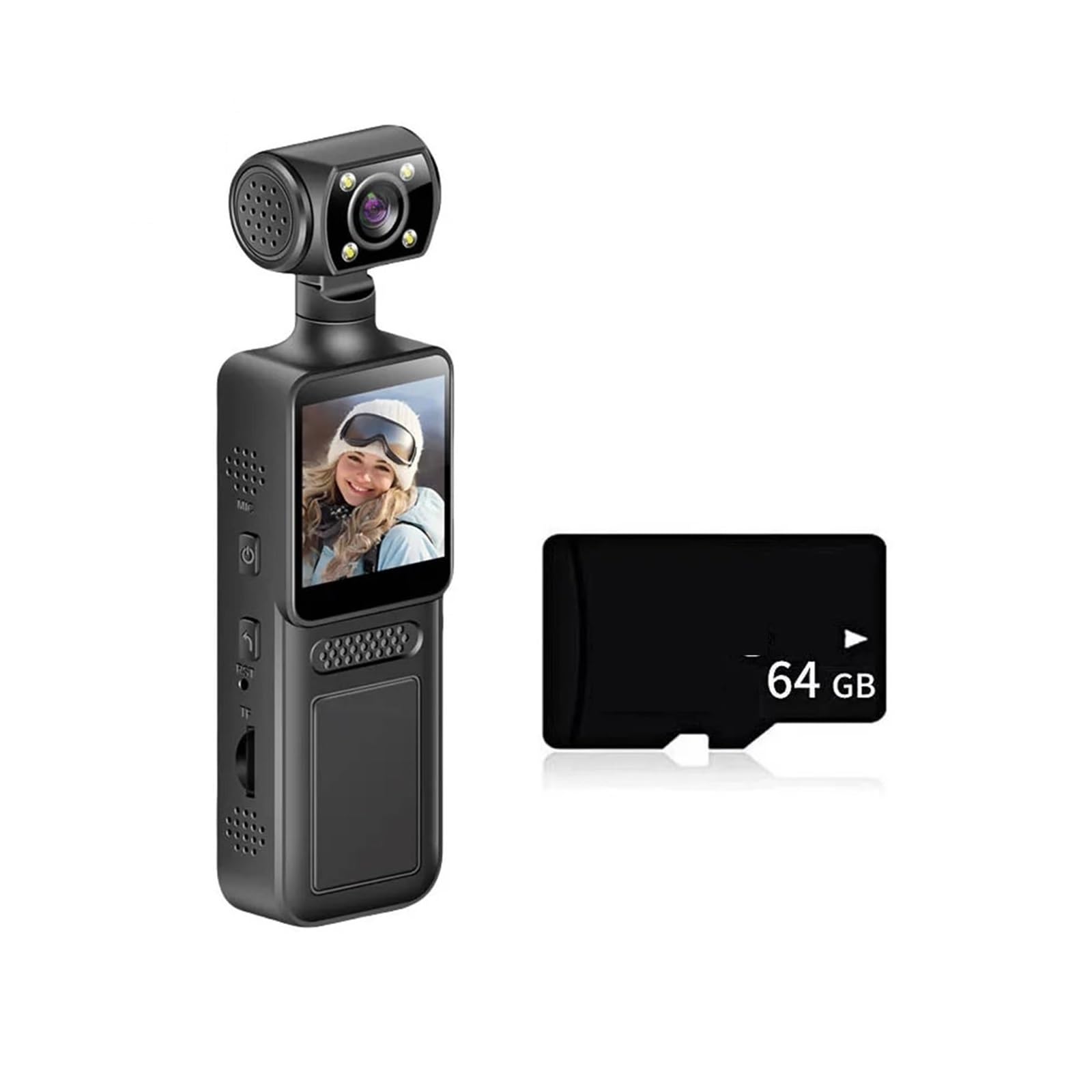 Kamera na ciało, Mini kamera 4K 1080P HD, przenośny cyfrowy rejestrator wideo, noktowizyjna na podczerwień, rowerowa, sportowa DV dla Bezpieczeństwa, Pracy