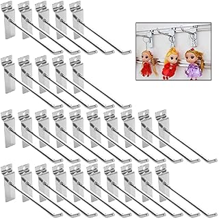 ybaymy 20cm Long Slatwall Hooks 100PCS Slat Wall Display Panel Hooks 4.2mm Thickness Metal Wall Hanging Hook Shop Retail Display Hook for Room Garage Retail Store