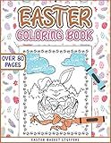 Easter Basket Stuffers: Big Easter Coloring Book for Kids: Easter Coloring Pages with Cute...