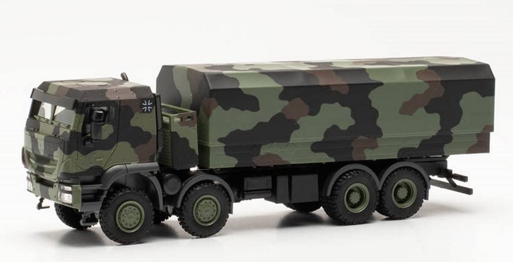 herpa 746922 Iveco Trakker 8x8 Protected Platform Truck, w skali 1:87, plastikowa miniatura, Made in Germany, model Building, edycja kolekcjonerska, wielokolorowa