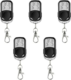 Set mit 5 Universal-Fernbedienungen, selbstlernend, für automatisches Tor und Garage, Frequenz 433,92 MHz mit festem Code, inklusive Batterie