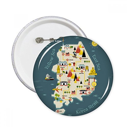Pins carte Corée du Sud pour personnaliser un sac à dos de voyage