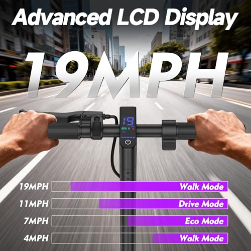 Image of VOLPAM Electric Scooter with 8.5 inch /10 inch Solid Tire, 350W /500W Powerful Motor & 19 /22 MPH Top Speed, 16-28 Miles Long Range, Folding E Scooter Choice
