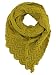 Mustard Yellow Chevron Knit Triangle Infinity Scarf