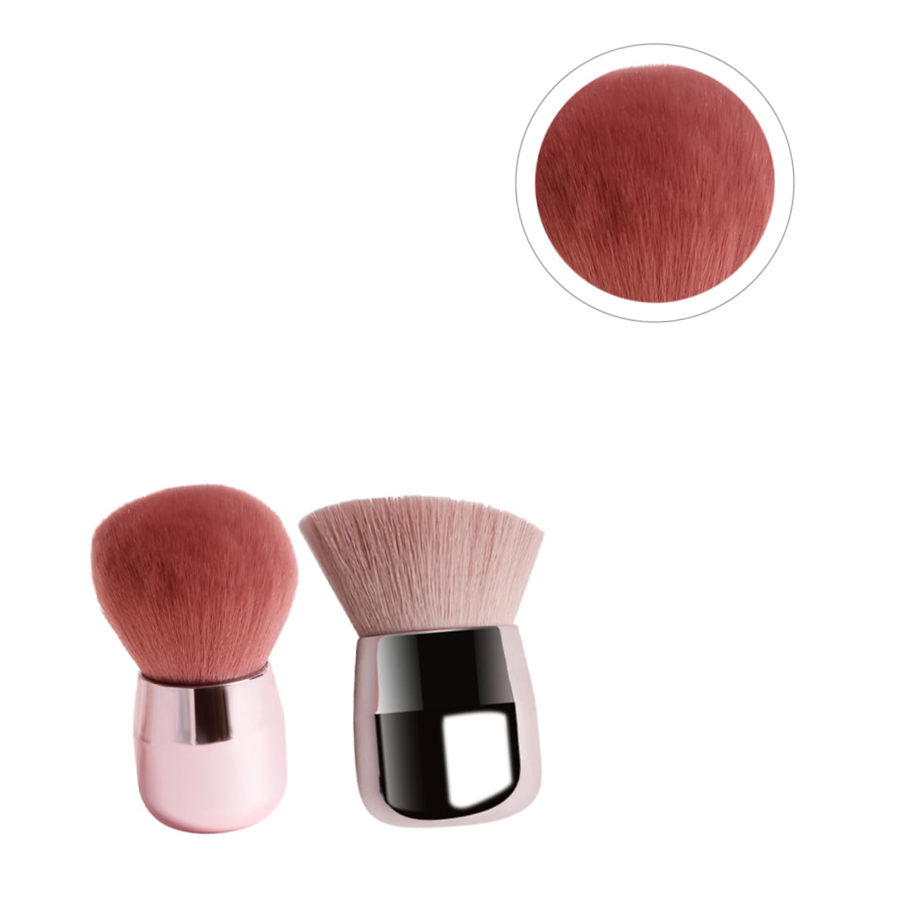 minkissy 6pezzi Pennelli Makeup Forma Di Fungo Di Pennelli Per Polvere e Blush Portatile Per Uso Quotidiano e Professionale Sintetica Per Look Naturale