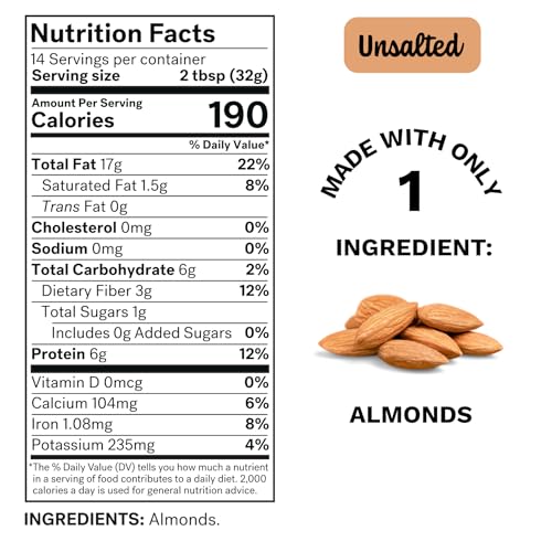Spread The Love UNSALTED Almond Butter, 16 Ounce (All Natural, Vegan, Gluten-free, Creamy, No added salt, No added sugar, No palm fruit oil, Not pasteurized with PPO) - Thumbnail 2