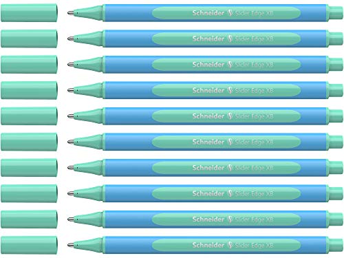 Image of Schneider 152224 Slider Edge Pastel XB Ballpoint Pen (Triangular Pens with Line Width XB) Pack of 10 Mint
