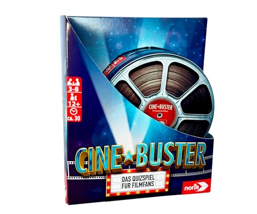 Noris Cine Buster 606062068 – El juego de preguntas para fans del cine (juego a partir de 12 años) – Cuestionario de películas alrededor de películas, series y TV para 3-8 jugadores, aprox. 30 minutos