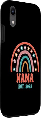 Miniatura 3 de iPhone XR Retro Nama Groovy Grandma Est. 2023 Rainbow Boho Style Case