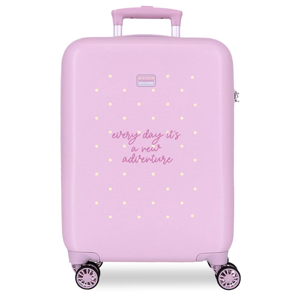 Joumma Movom New Adventure Walizka kabinowa Fioletowy 38 x 55 x 20 cm Twardy 2 kg Zamek szyfrowy z boku ABS 2 kg 35L Bagaż podręczny, Fioletowy, Talla única, walizka kabinowa